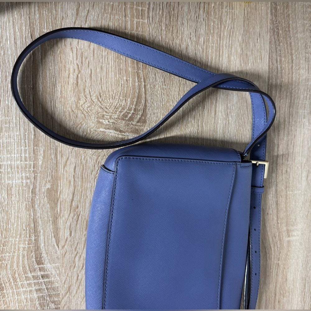 Kate Spade New York Blue Leather Crossbody Bag Adjustable Strap Purse - Picture 4 of 16